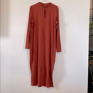 Fashion Nova Keyhole Rust Orange Sweater Dress  2X